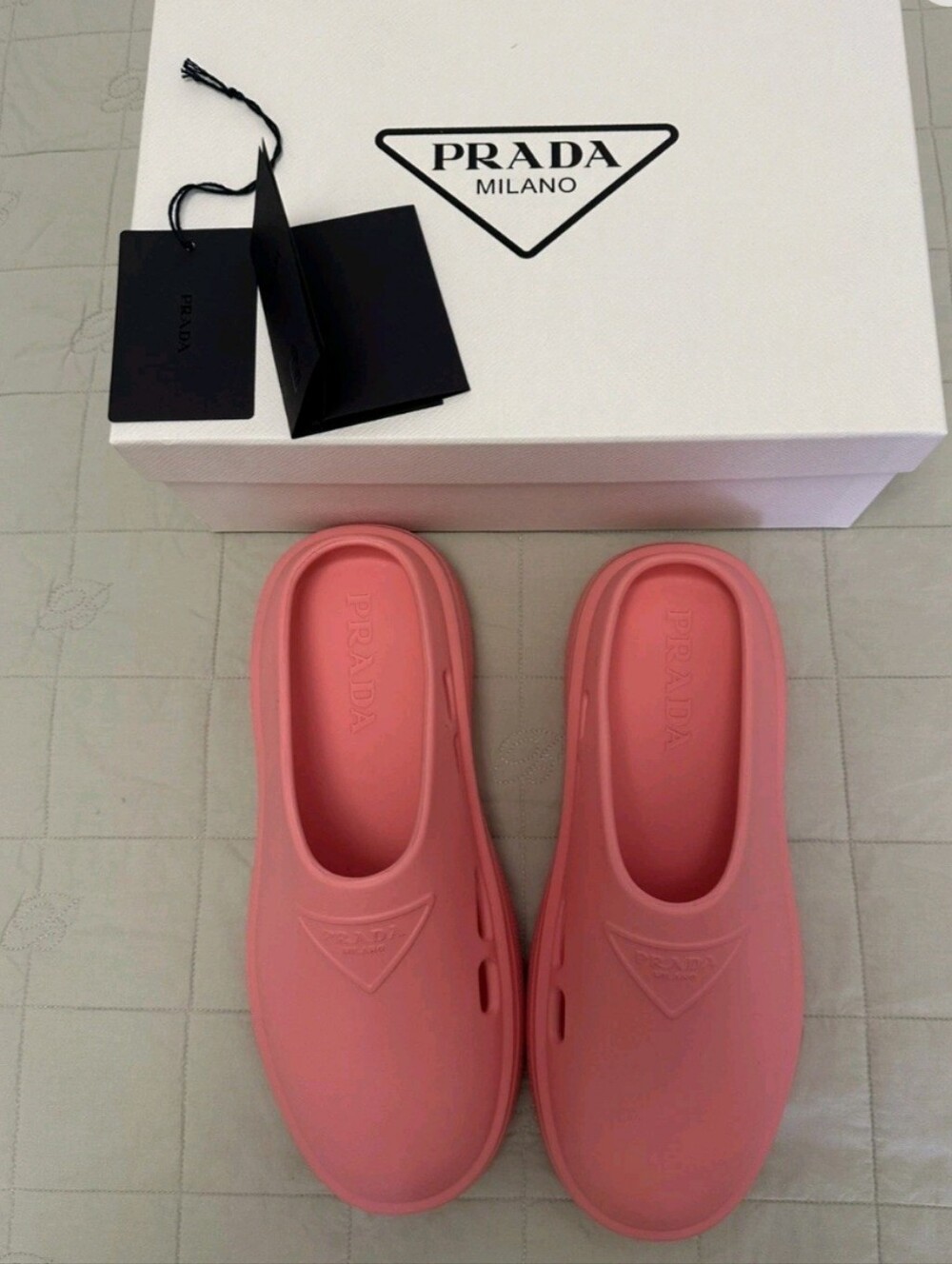 Prada Pink Mellow Mules - Picture 2 of 6